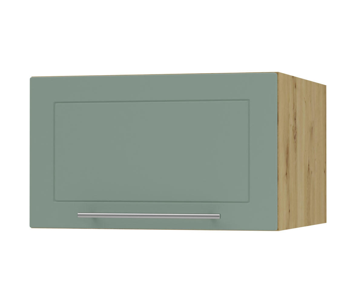 KLAPPHÄNGESCHRANK Kvantum W6B/60 Mint Matt / Eiche Artisan Matt 60 / 59 / 36cm - Eiche Artisan/Mintgrün, Holz/Holzwerkstoff (60/36/59cm) - Feldmann-Wohnen