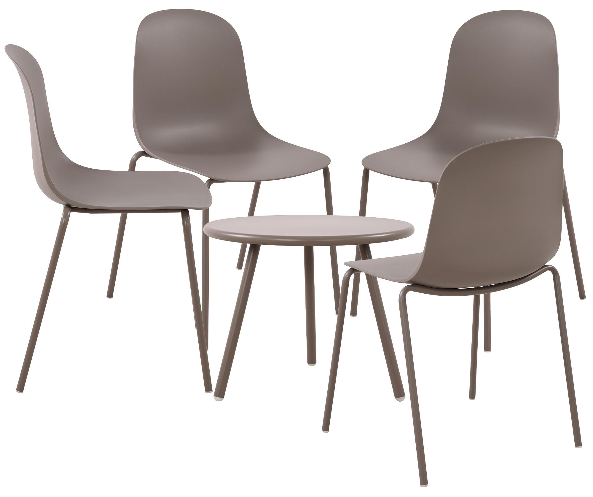 GARTENSITZGRUPPE Kunststoff Taupe - Taupe, Kunststoff - CLP