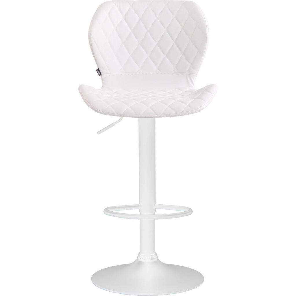 Thumbnail - TPFLiving Barhocker, Weiß, Textil, Rundrohr, 47x100x51 cm, Esszimmer, Barmöbel, Barhocker