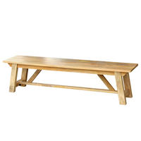 SITZBANK - Mango massiv - Naturfarben, Holz (200/45/40cm) - home24