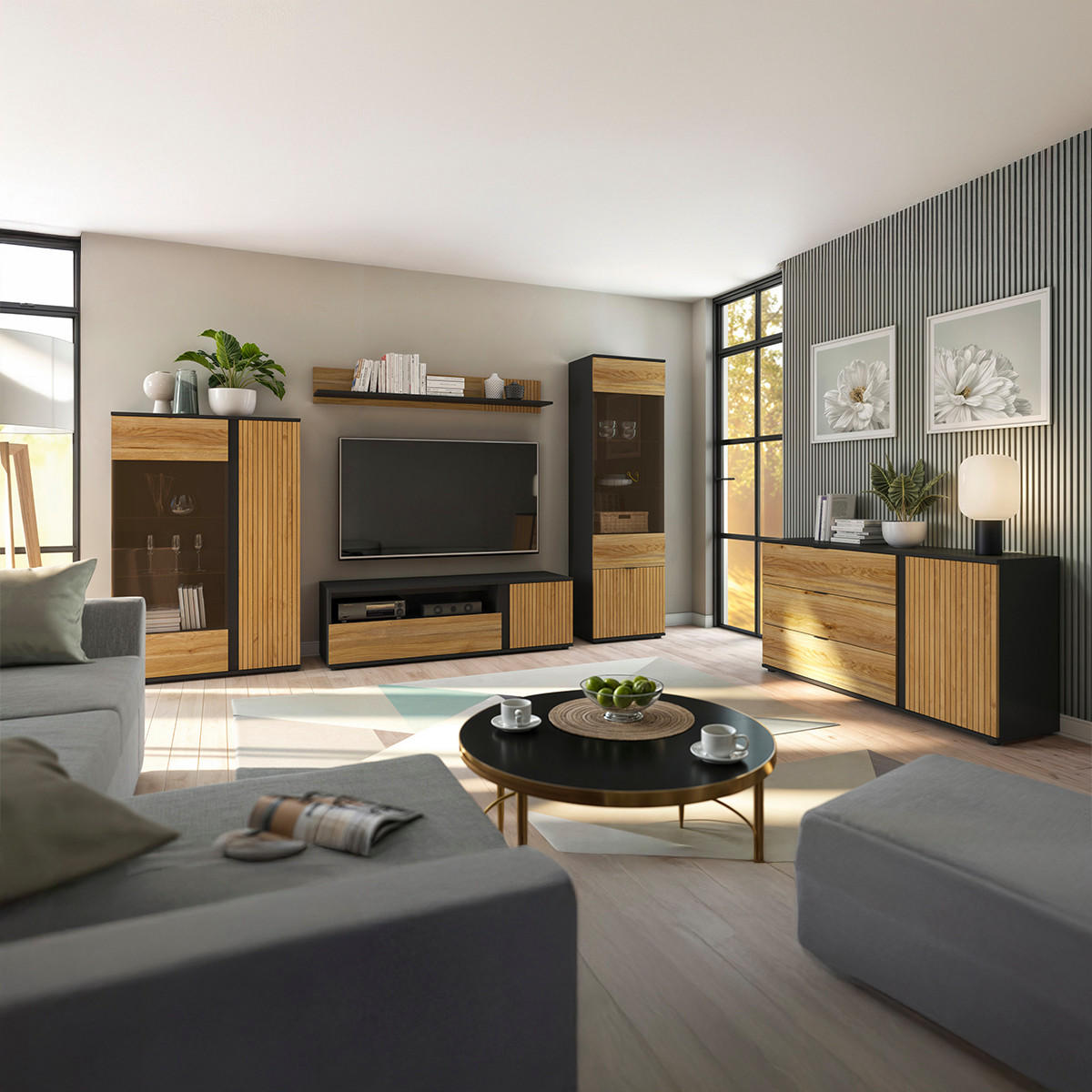 SKŘÍŇ 2DVEŘOVÁ Pia Dřevo - hnědá, kompozitní dřevo (95/196/55cm) - Petits-meubles