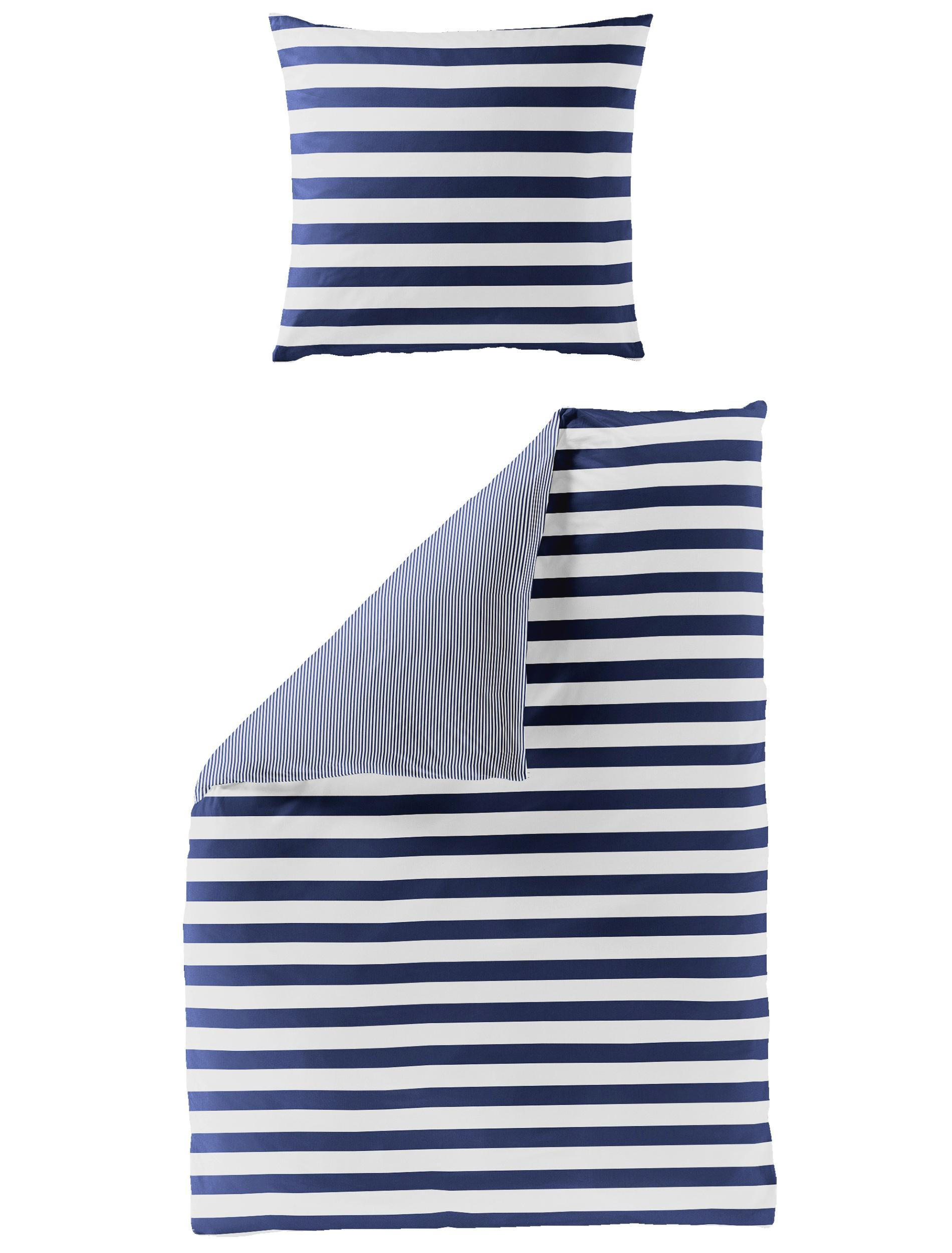 BETTWÄSCHE Mako-Satin 3121 - Blau, Textil (155/220cm) - Bierbaum