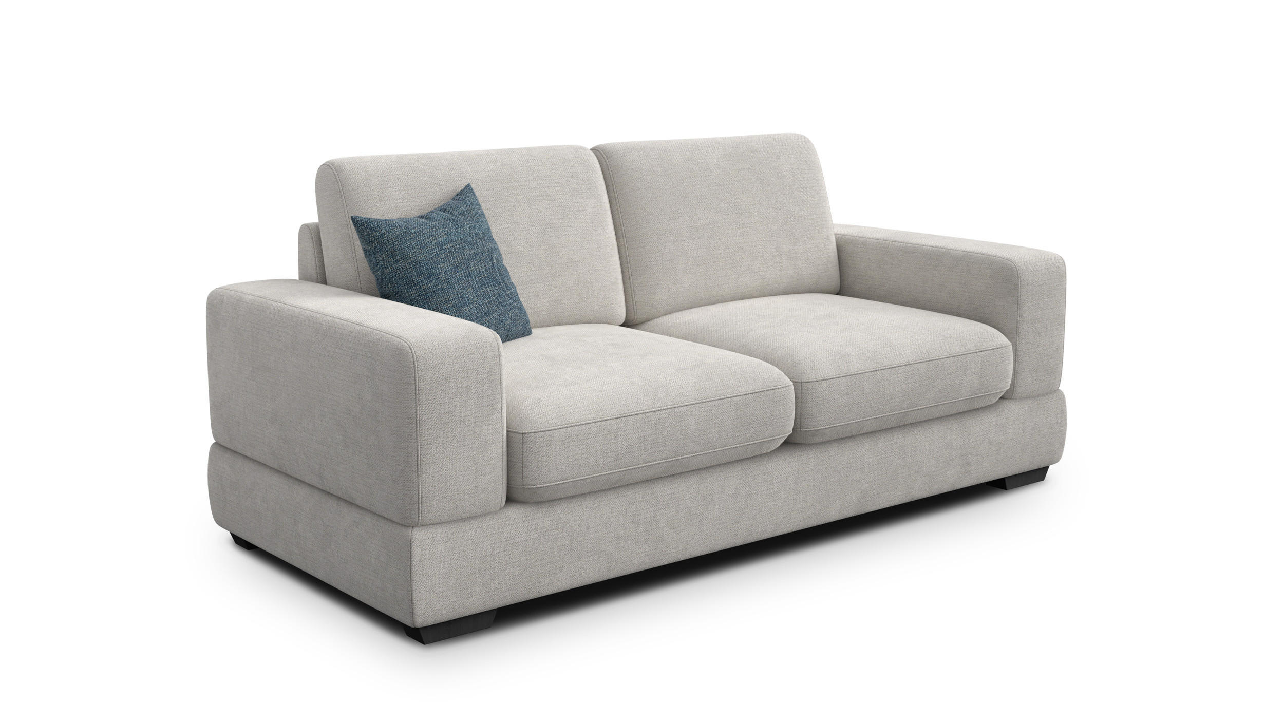 SOFA OTTO 3-Sitzer, creme - Creme/Schwarz, Holz/Textil (201/89/98cm) - Courtois Laville