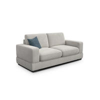 SOFA OTTO 3-Sitzer, creme - Creme/Schwarz, Holz/Textil (201/89/98cm) - Courtois Laville