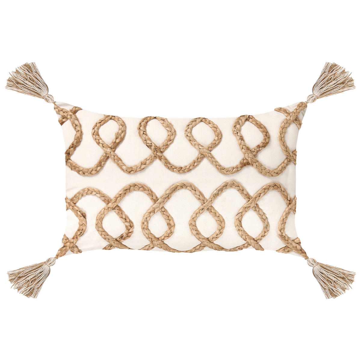 OKRASNA BLAZINA komplet 2 bež 50/30 cm Incana - bež, tekstil/naravni materiali (50/30cm) - Beliani