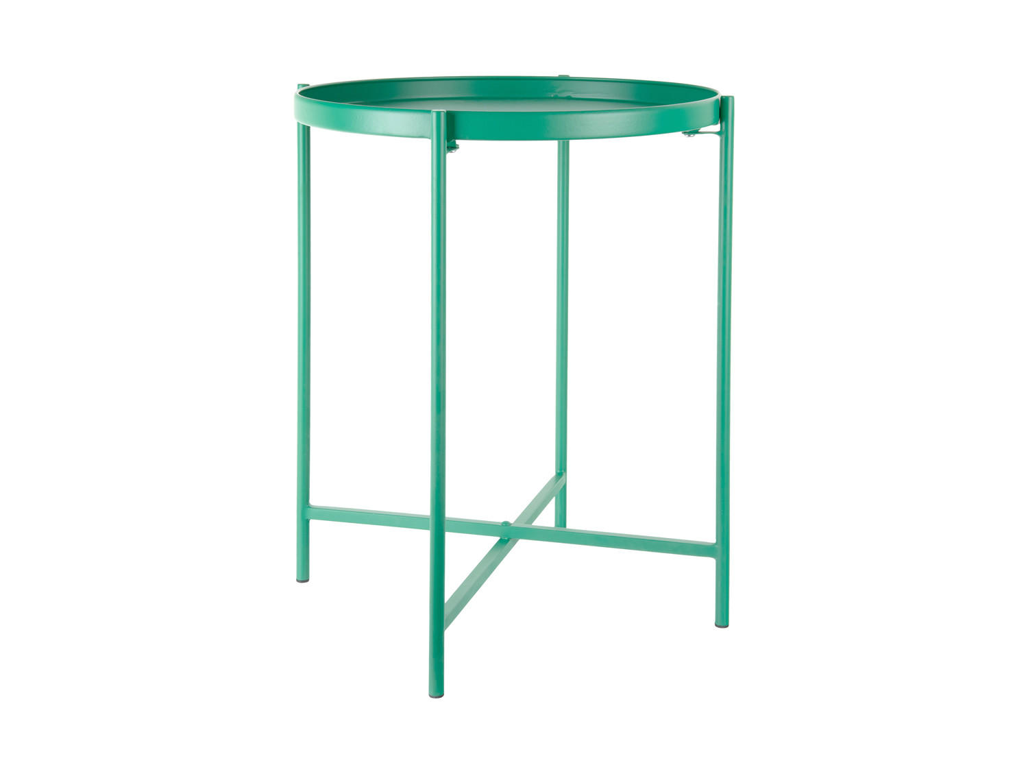 BEISTELLTISCH Meseta Grün 40/40/49 cm - Grün, Metall (40/40/49cm) - Leitmotiv