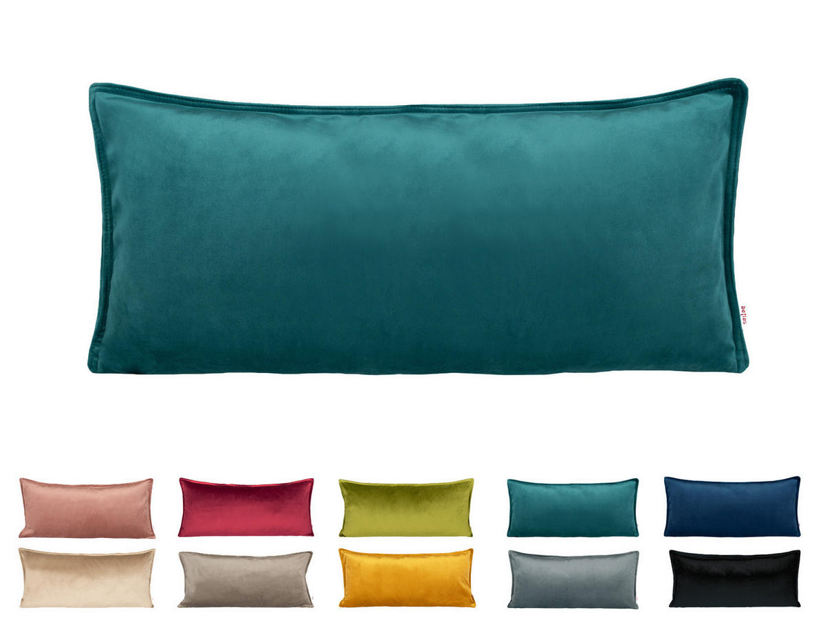 KISSENHÜLLE Samt&Sonders petrol 30/70 cm - Petrol, Textil (30/70cm) - beties Heimtextil