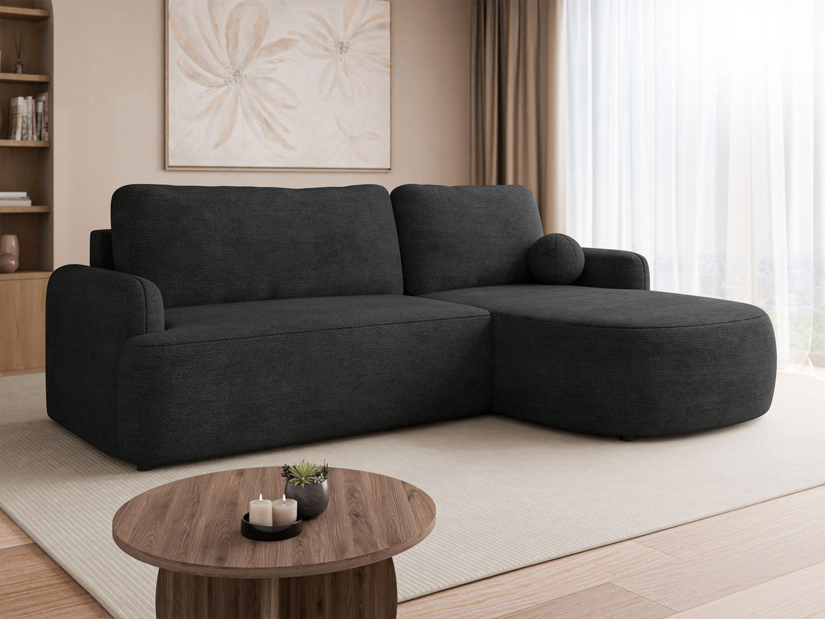 COLTAR Loridu, Dreapta - antracit/negru, material plastic/material textil (174/250cm) - MIRJAN24