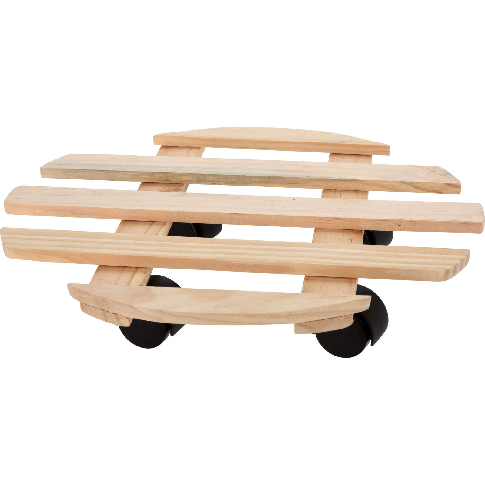 PFLANZENROLLER Ø 28 cm - Braun, Holz (28/28/8cm)