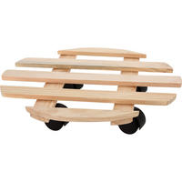 PFLANZENROLLER Ø 28 cm - Braun, Holz (28/28/8cm)