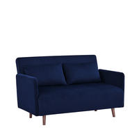 BETTSOFA - Navy blau - Dunkelblau, Textil (132/80/88cm) - Drawer