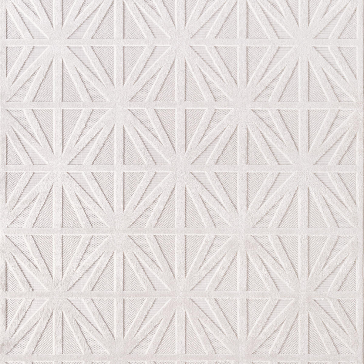 TEPPICH In-/Outdoor Kurzflor 3D-Linienoptik Polypropylen Küche Creme Rechteckig 200x290 - Creme, Textil (200/290cm) - KADIMA DESIGN