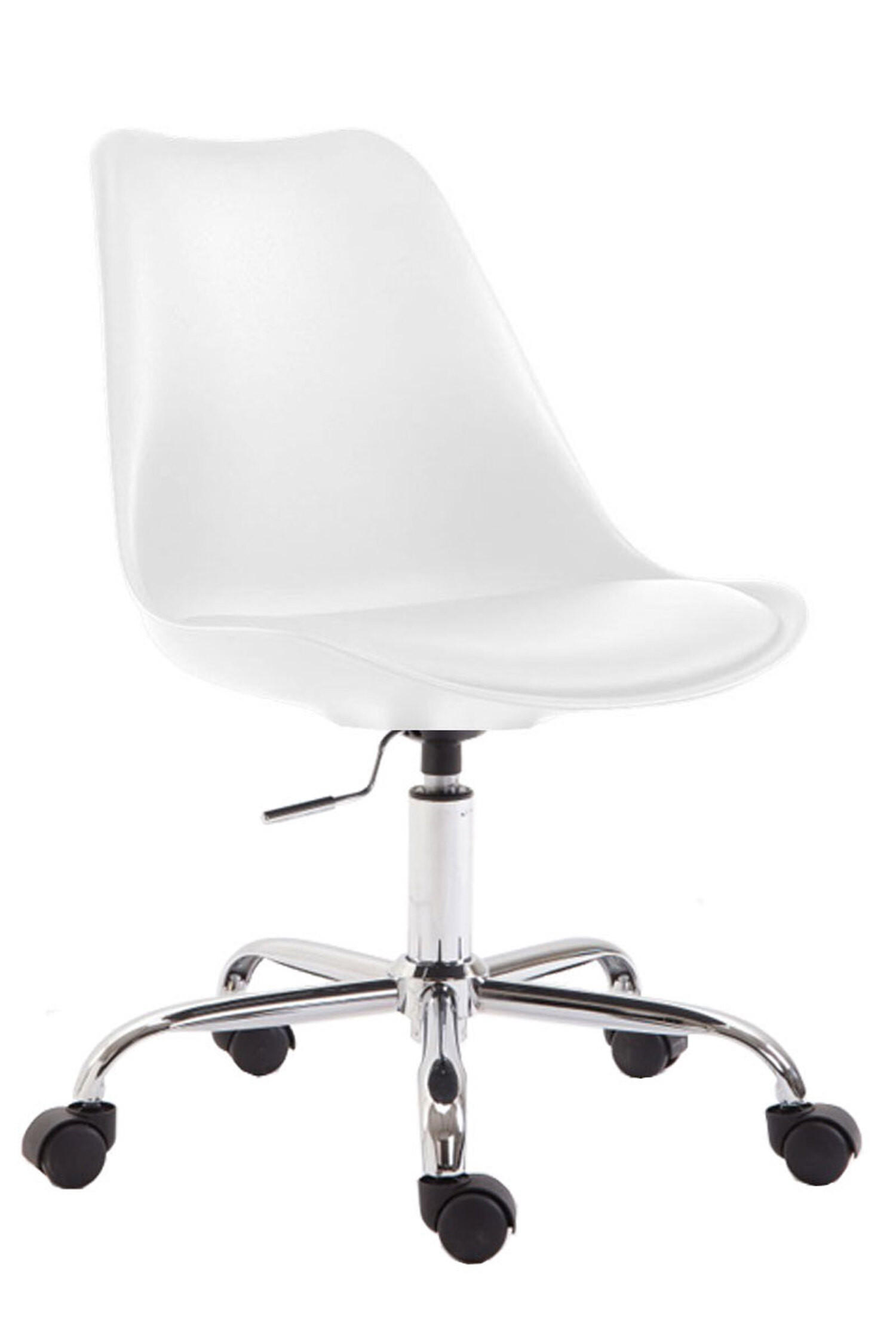 BÜROSTUHL Toulon, Kunststoff Weiß - Weiß, Textil/Metall (48/52/54cm) - TPFLiving