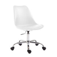 BÜROSTUHL Toulon, Kunststoff Weiß - Weiß, Textil/Metall (48/52/54cm) - TPFLiving