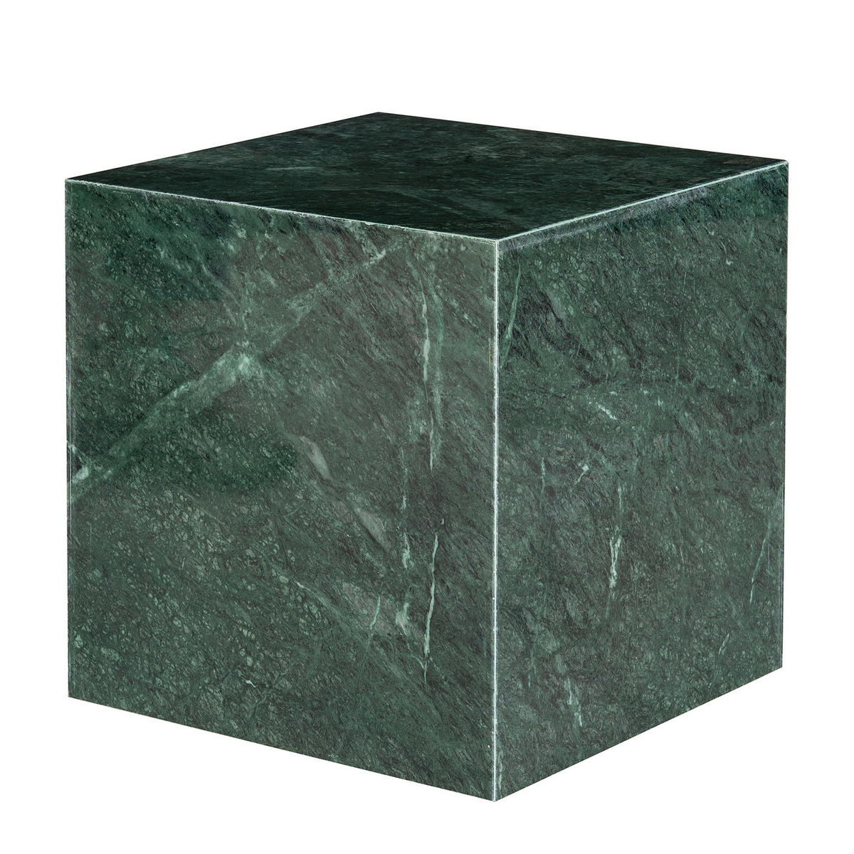 BEISTELLTISCH - Marmor - Dunkelgrün, Stein (40/40/40cm) - home24