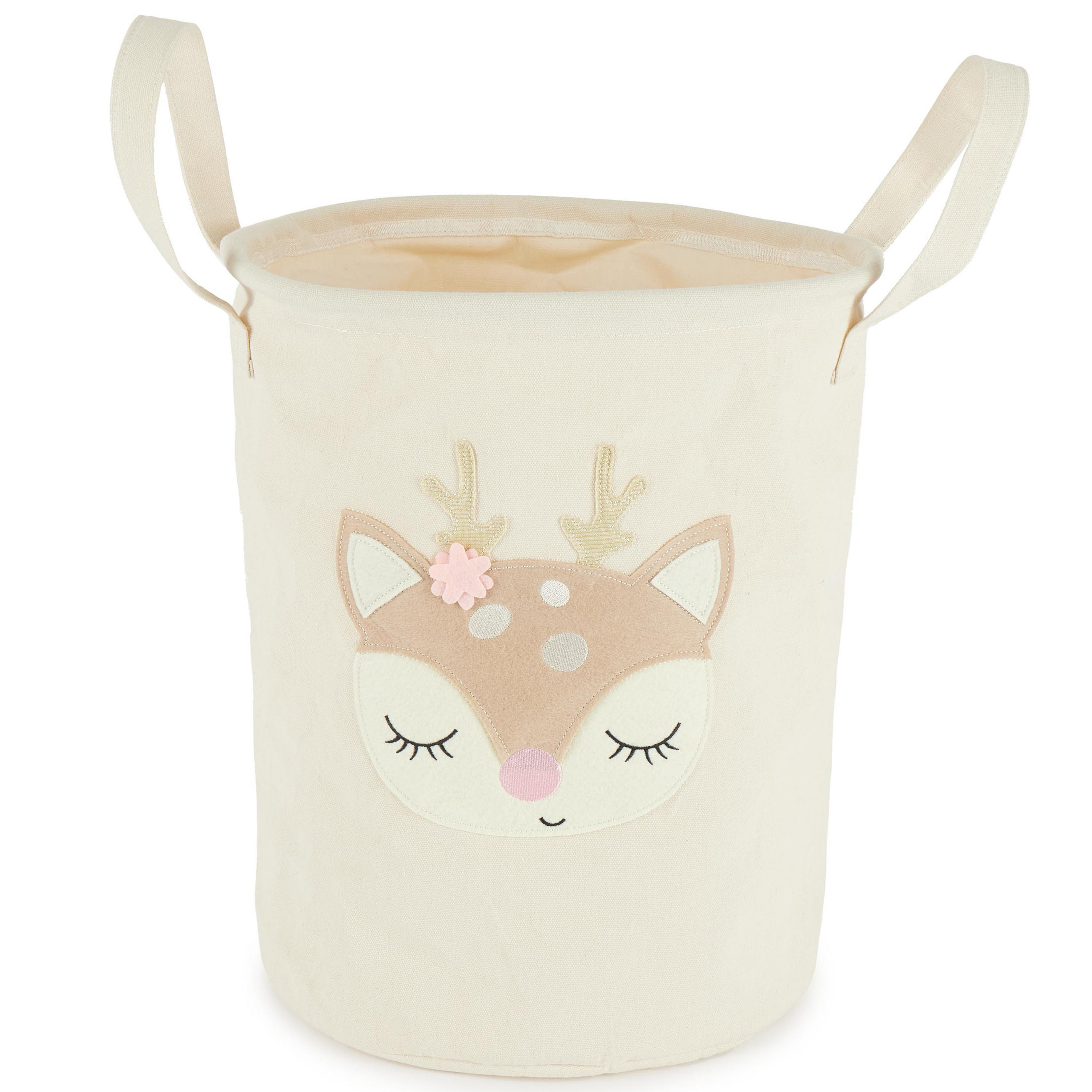 Bieco Spielwaren Wäschekorb Beige 31x31 cm