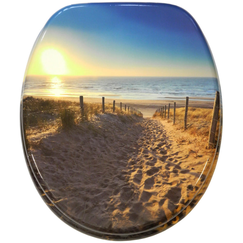 WC-SITZ mit Absenkautomatik Düne - Braun, Holzwerkstoff (38/6/47cm) - Sanilo