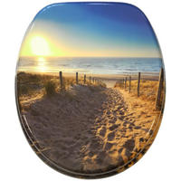 WC-SITZ mit Absenkautomatik Düne - Braun, Holzwerkstoff (38/6/47cm) - Sanilo