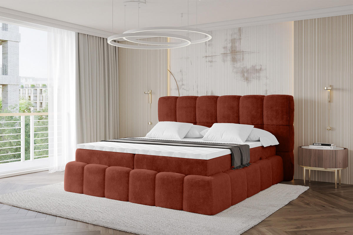 BOXBETT - AURI-H3 - 200x200 Terrakotta Lapitt - Terracotta, Holzwerkstoff (200/200cm) - ALTDECOR