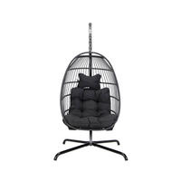 HÄNGESESSEL LOMA – 1 Sitzer Schwarz - Schwarz, Kunststoff (86/118/72cm) - Home Deluxe