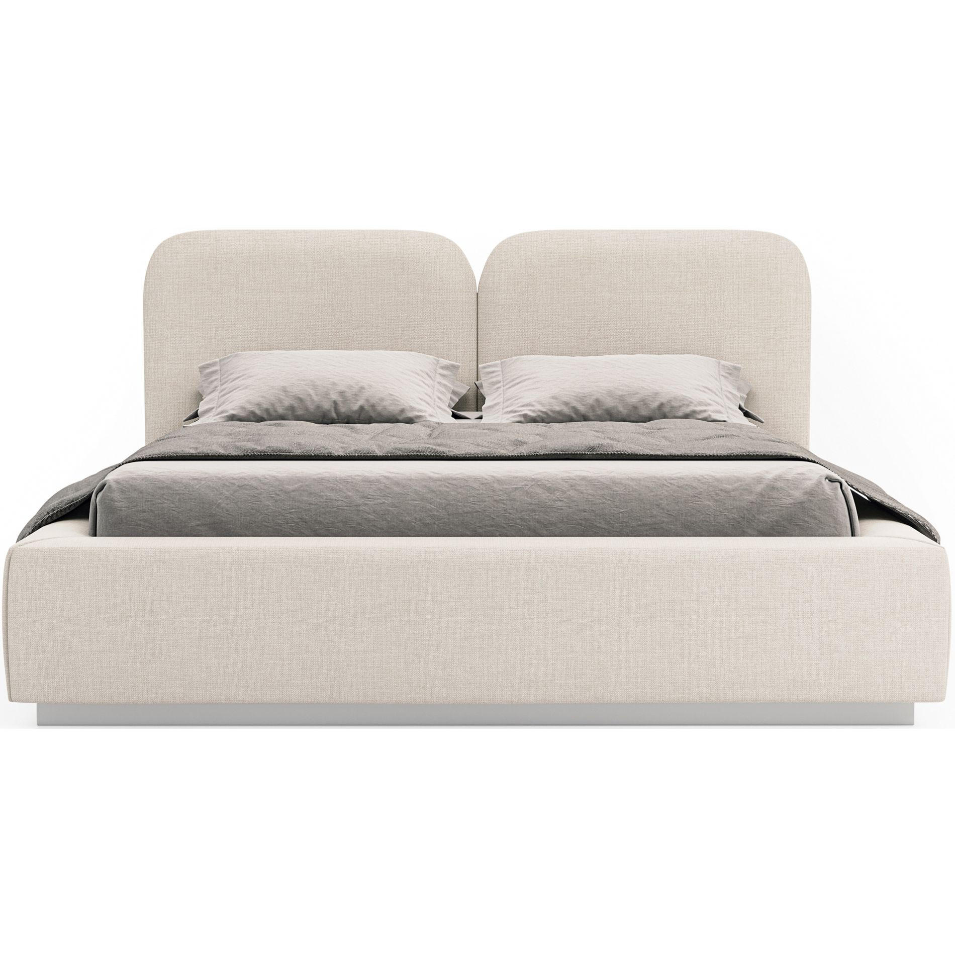 POLSTERBETT Comoves 180x200 Creme mit Chenillebezug und Bettkasten - Creme, Textil (180/200cm) - Selsey