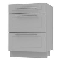 SCHUBLADENUNTERSCHRANK Kvantum D3M/60 60 / 50 / 82cm - Grau, Holz/Holzwerkstoff (60/82/50cm) - Feldmann-Wohnen