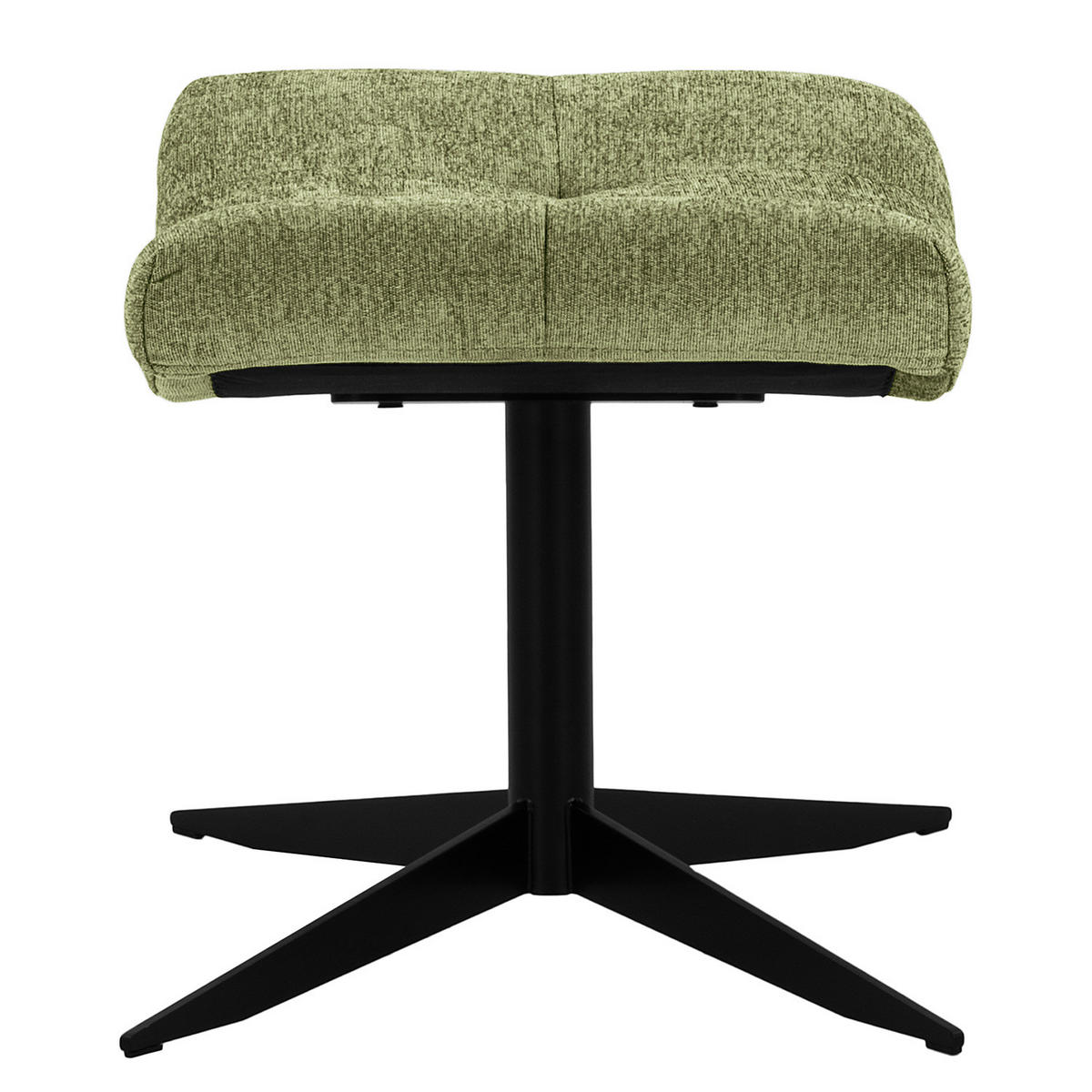 POLSTERHOCKER - Schwarz/Grün, Textil/Metall (67/47/50cm) - home24