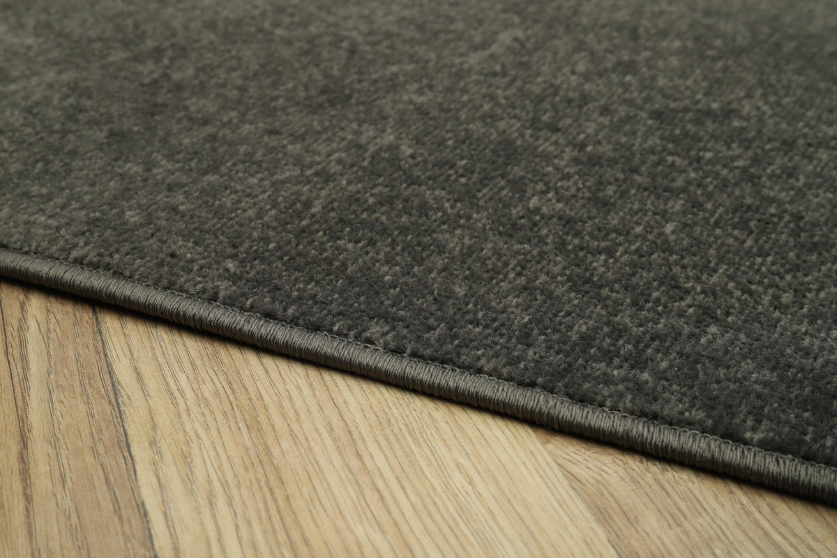 TEPPICH MONO SQUARE Grau 200/200 cm - Dunkelgrau, Kunststoff (200/200cm) - Tapiso