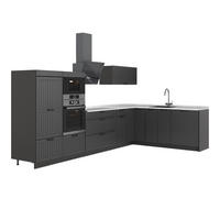 KUHINJA U OBLIKU SLOVA L Fame-Line, Tamnosiva/Antracit, 347 x 207 cm, RP Mramor - tamno siva/antracit, drvni materijal (347/153.6/60cm) - Vicco