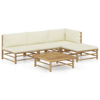 GARTENSET Renner 5-teilig - Weiß, Naturmaterialien - Nettlife