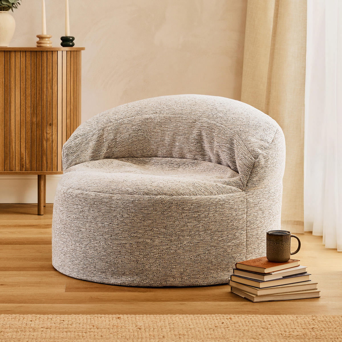 SITZSACK Orb - Beige, Textil (86/61/86cm) - icon