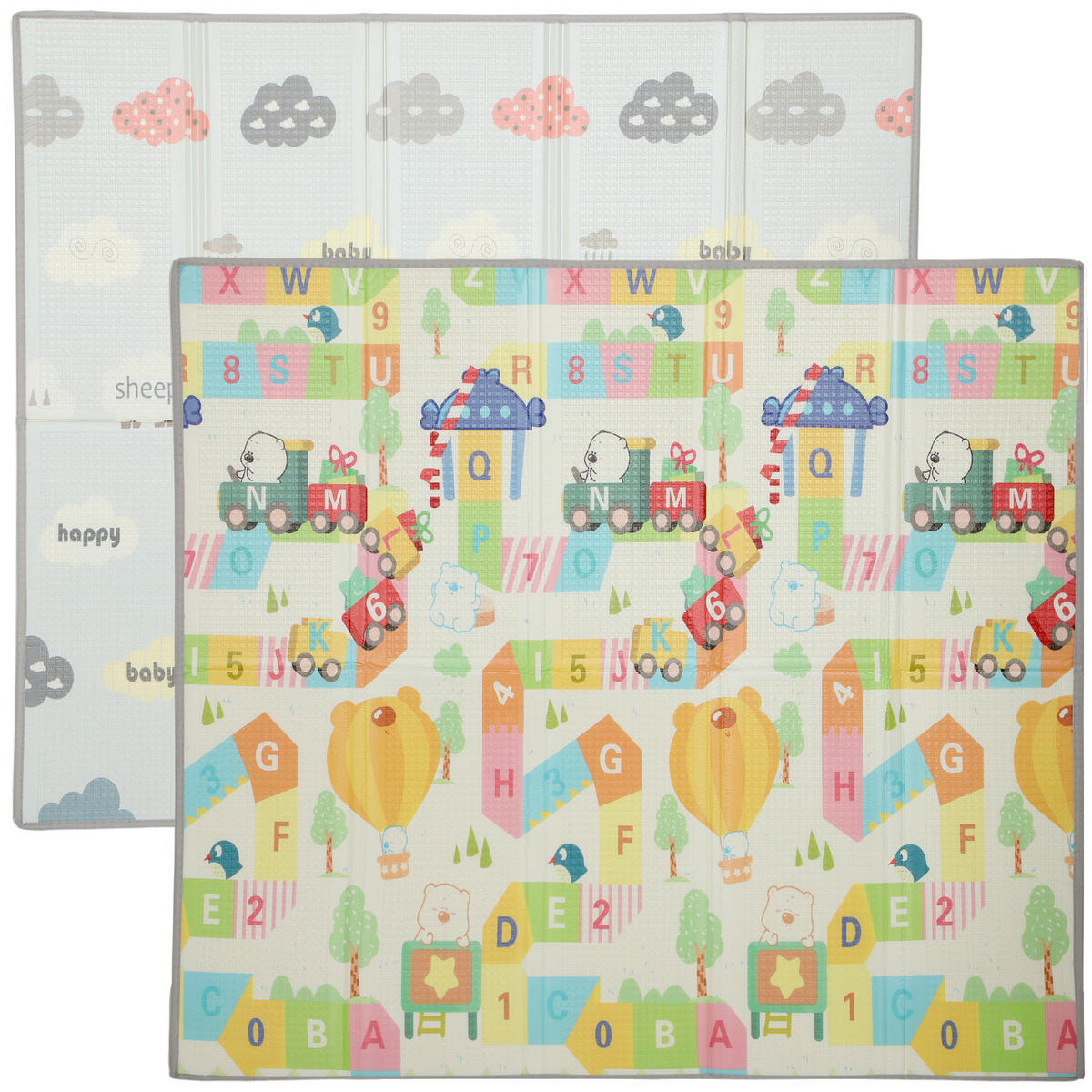 SPIELMATTE DE-18922 faltbar, reversibel, 200x180 cm Multicolor - Multicolor, Kunststoff (180/200cm) - ComfortXL