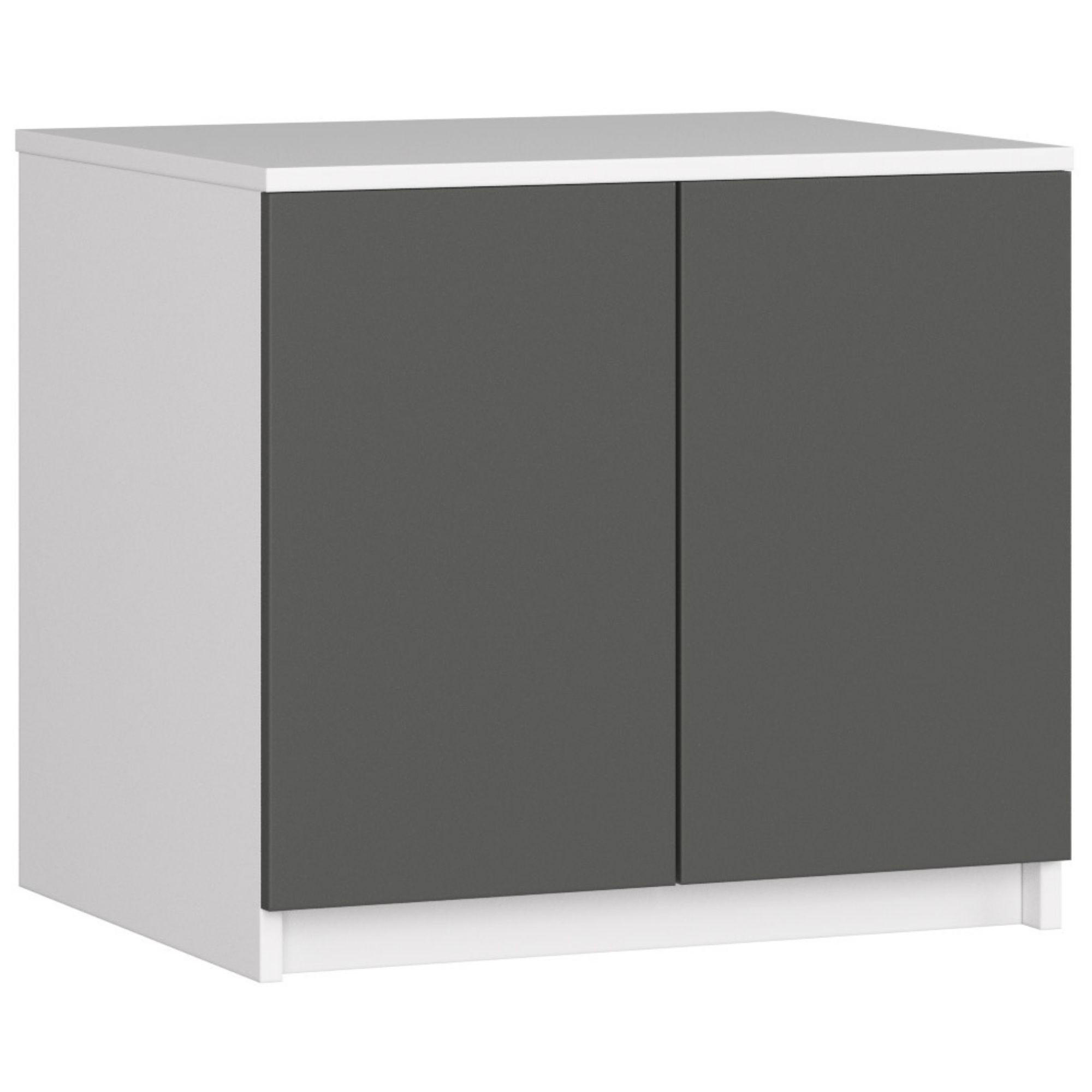 Akord Kleiderschrank Weiß, Grau 60x55x51 cm