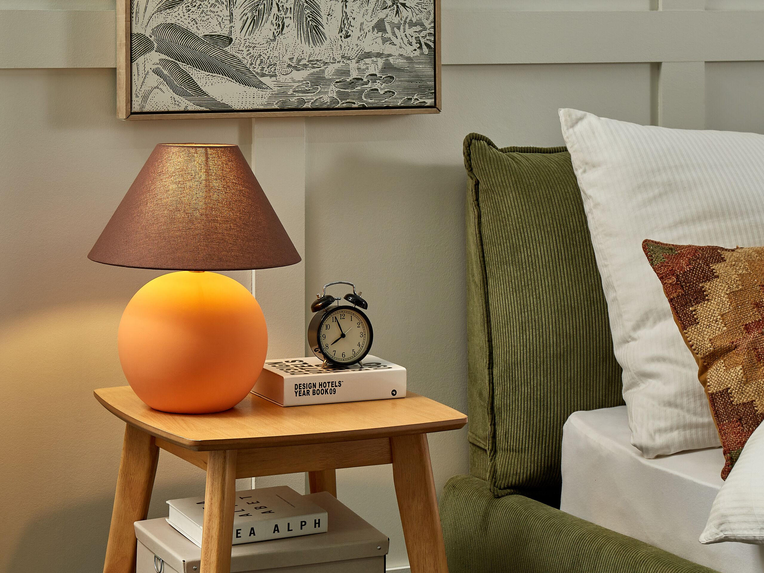 TISCHLAMPE Limia 34/34/41 cm - Orange, Keramik (34/34/41cm) - Beliani