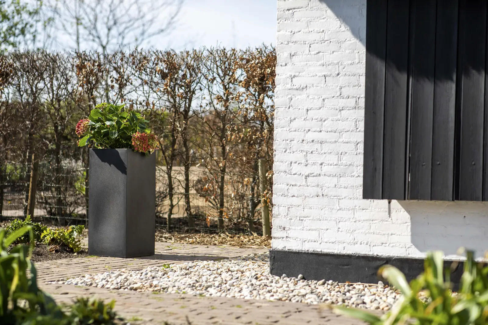 PFLANZKÜBEL rechteckig Smooth schwarz 36x36x79 cm - Schwarz, Kunststoff (1/78/1cm) - aplanta