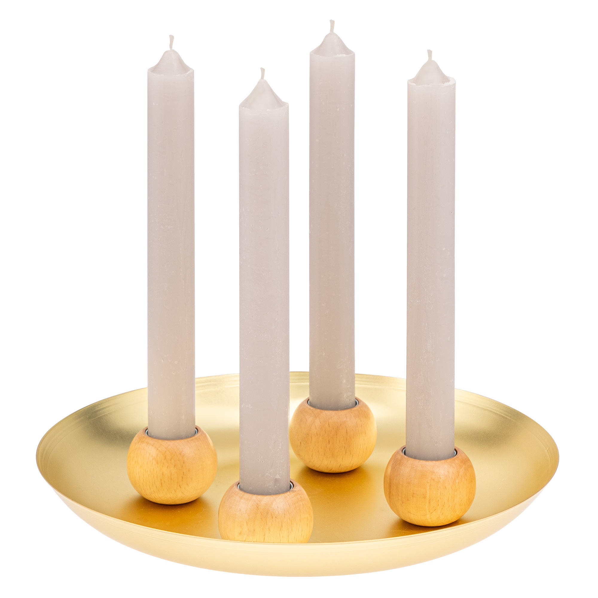 KERZENHALTER, Gold - Goldfarben, Metall (22.5/3.5/22.5cm) - bremermann