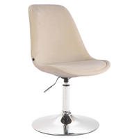 ESSZIMMERSTUHL Samt creme - Chromfarben/Creme, Textil/Metall (48/76/57cm) - CLP