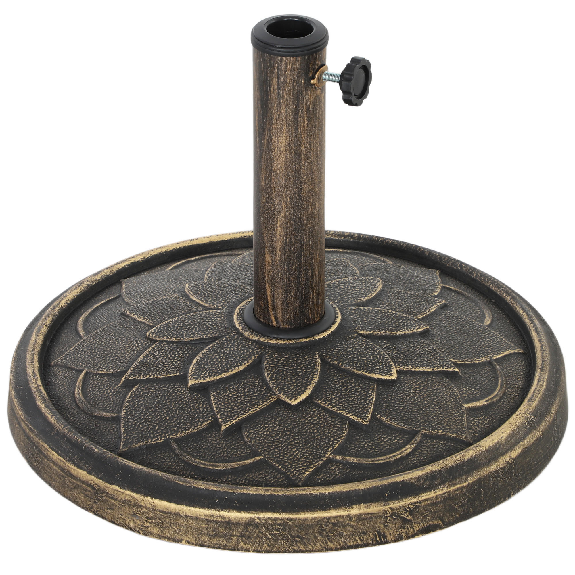 SONNENSCHIRMSTÄNDER Bronze 12 kg - Bronzefarben, Kunststoff (46/46cm) - PANGIVO