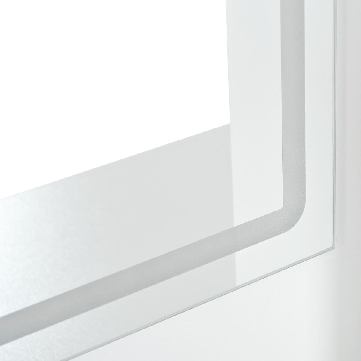 SCHMINKTISCH in Weiß mit Spiegel und LED-Beleuchtung für Schlafzimmer, B120/T40/H135 cm - Weiß, Glas/Holzwerkstoff (120/135/40cm) - STILVORA