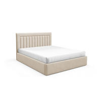 POLSTERBETT BEA I mit Bettkasten 180x200,Doppelbett mit Stauraum,Lattenrost,Boxspringbett-Optik,ohne Matratze Creme - Creme, Holz (180/200cm) - Furnistar