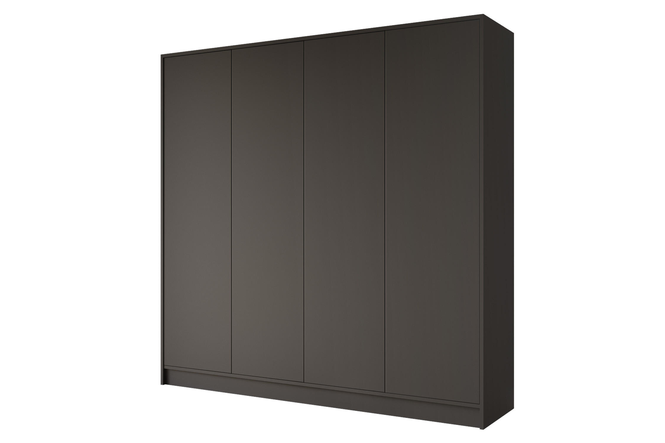 KLEIDERSCHRANK - GALA - 200 - Schwarz - Schwarz, Holzwerkstoff (200/200/51cm) - ALTDECOR
