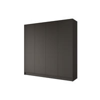 KLEIDERSCHRANK - GALA - 200 - Schwarz - Schwarz, Holzwerkstoff (200/200/51cm) - ALTDECOR