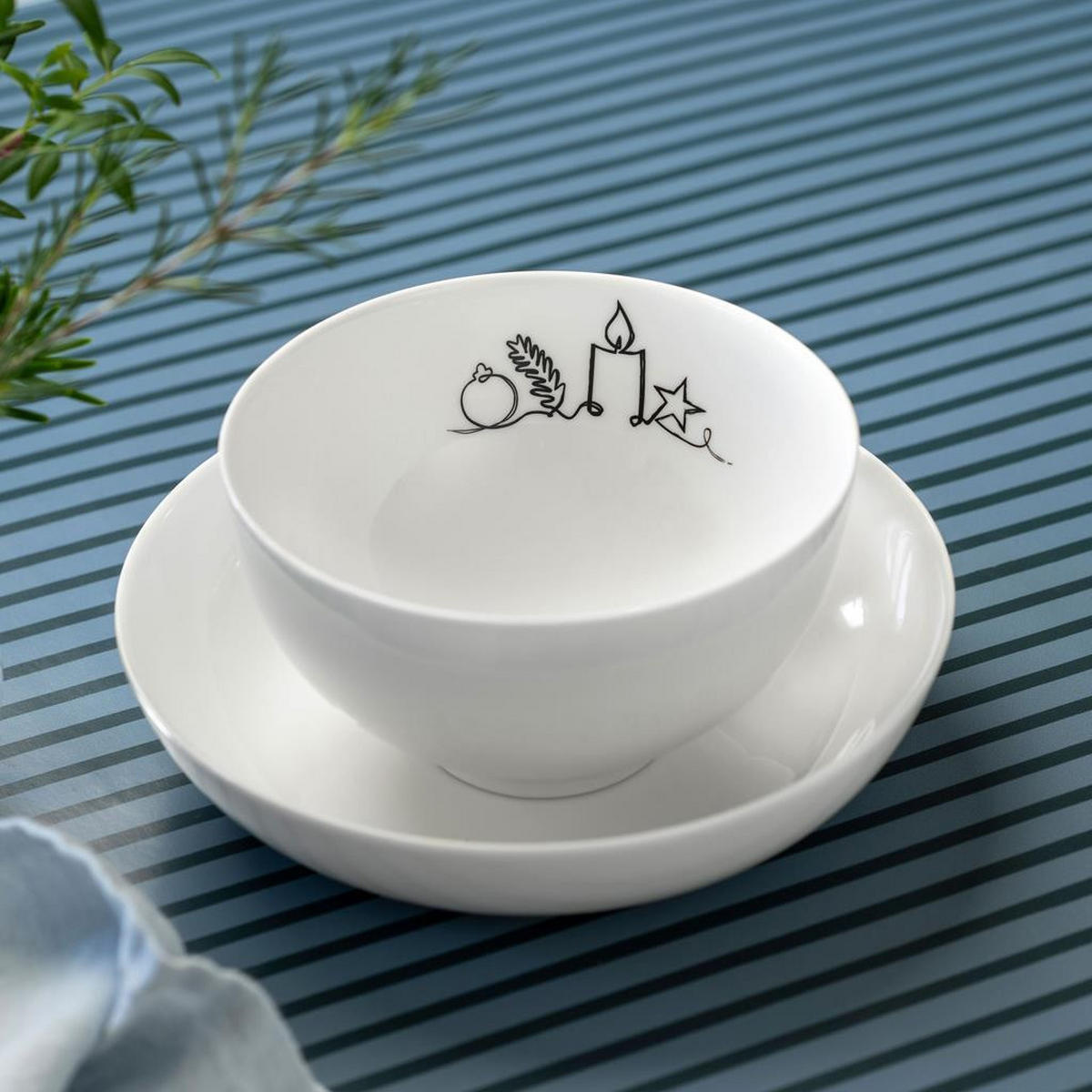 BOL XMAS Statement Lines weiß ø 13,8 cm - Weiß, Keramik (13.8cm) - Villeroy & Boch