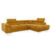 ECKSOFA Torezio, Seite: Rechts - Currygelb, Holz/Textil (274/203cm) - MIRJAN24