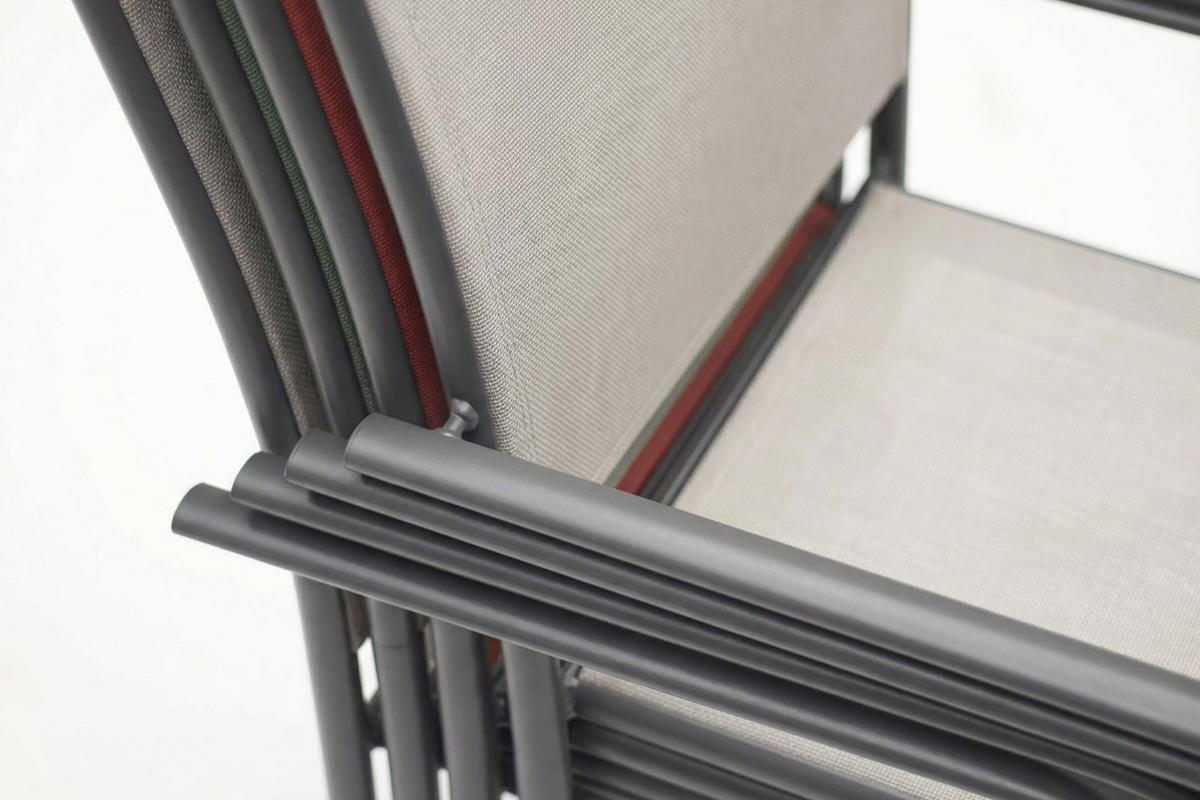 STAPELSTUHL Hartford 66x56x87 cm, Textilen, Rot - Rot, Textil/Metall (56/87/66cm) - dasmöbelwerk