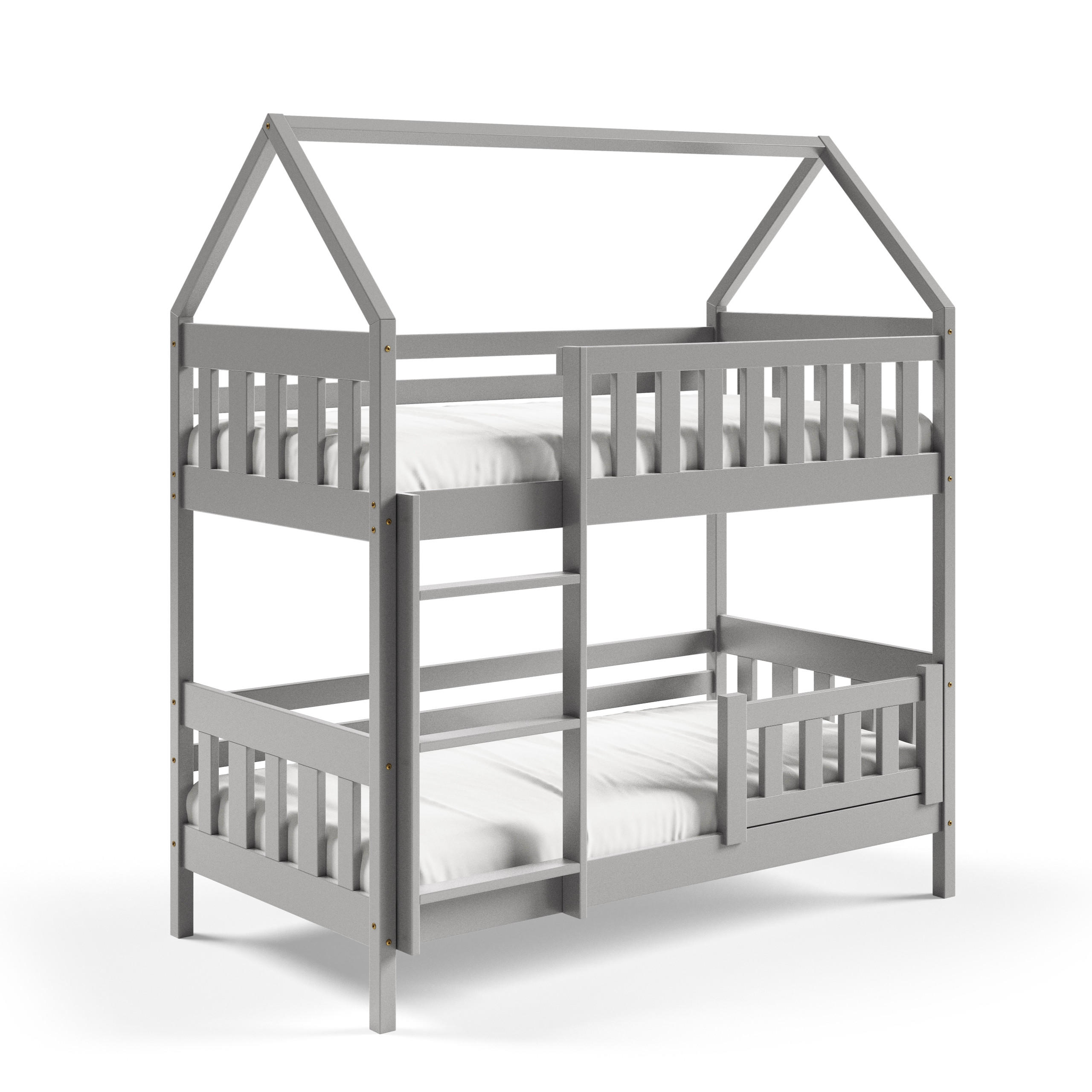 ETAGENBETT ELENA 80x190 cm Hellgrau - Hellgrau, Holz (80/190cm) - MASSENO