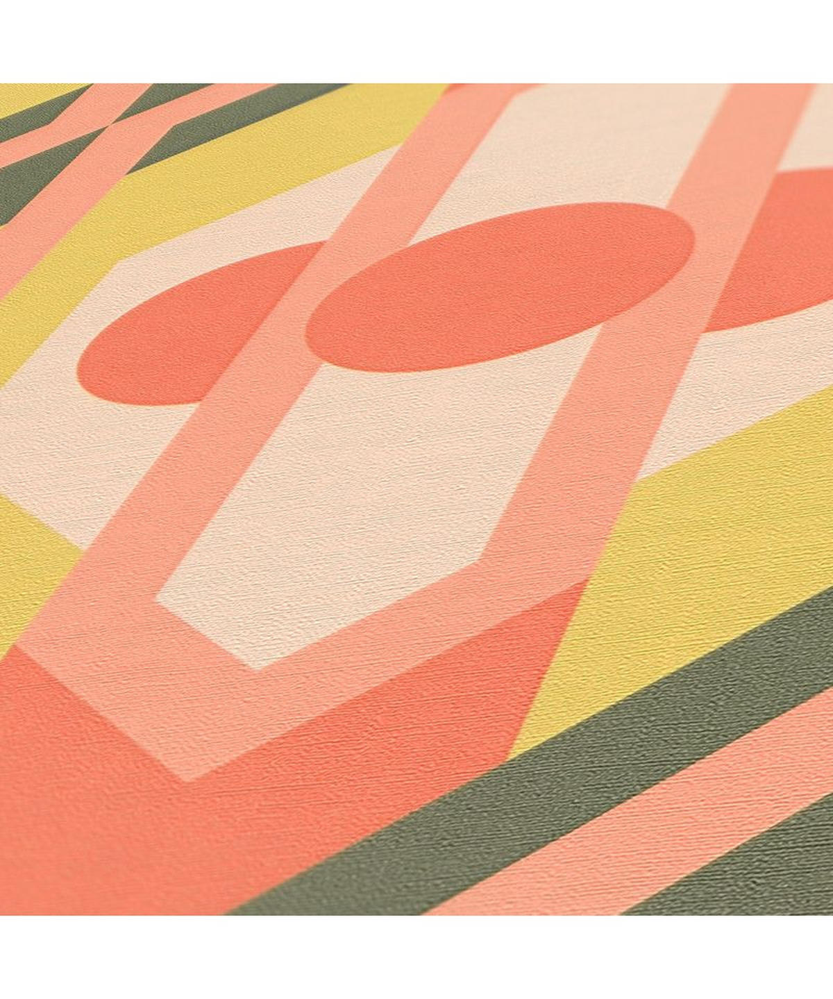 VLIESTAPETE Rosa 53/850 cm - Grün, Textil (53/1cm) - KUNSTLOFT