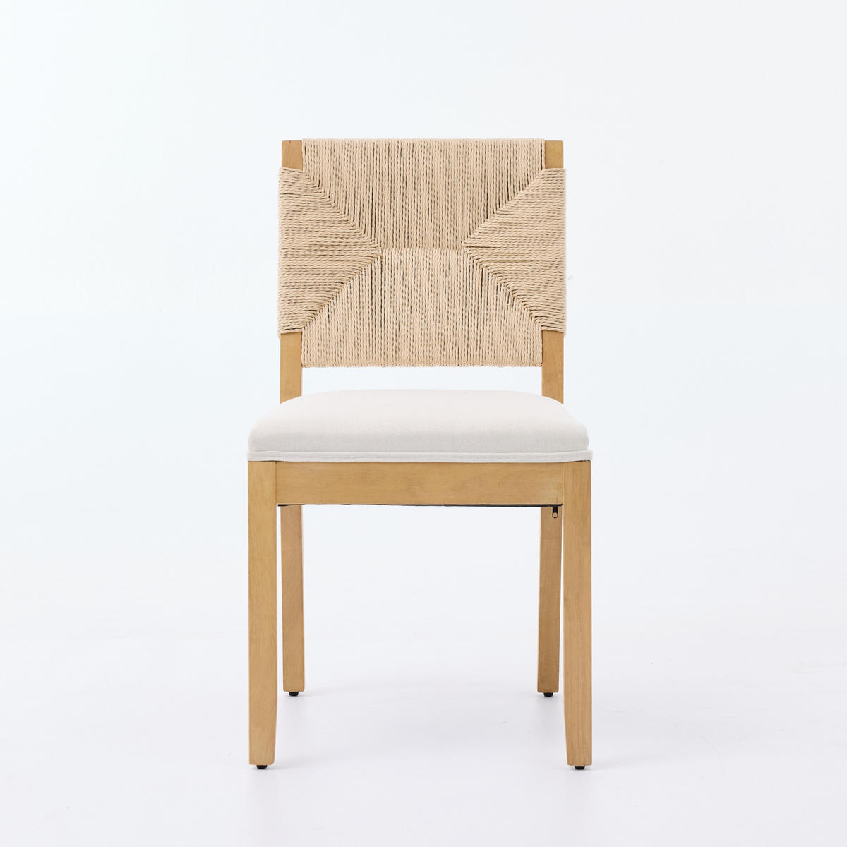 STUHL-SET DE-36361 2 Stück mit Rattan-Rückenlehne Natur - Beige, Holz (48/86.5/56cm) - ComfortXL