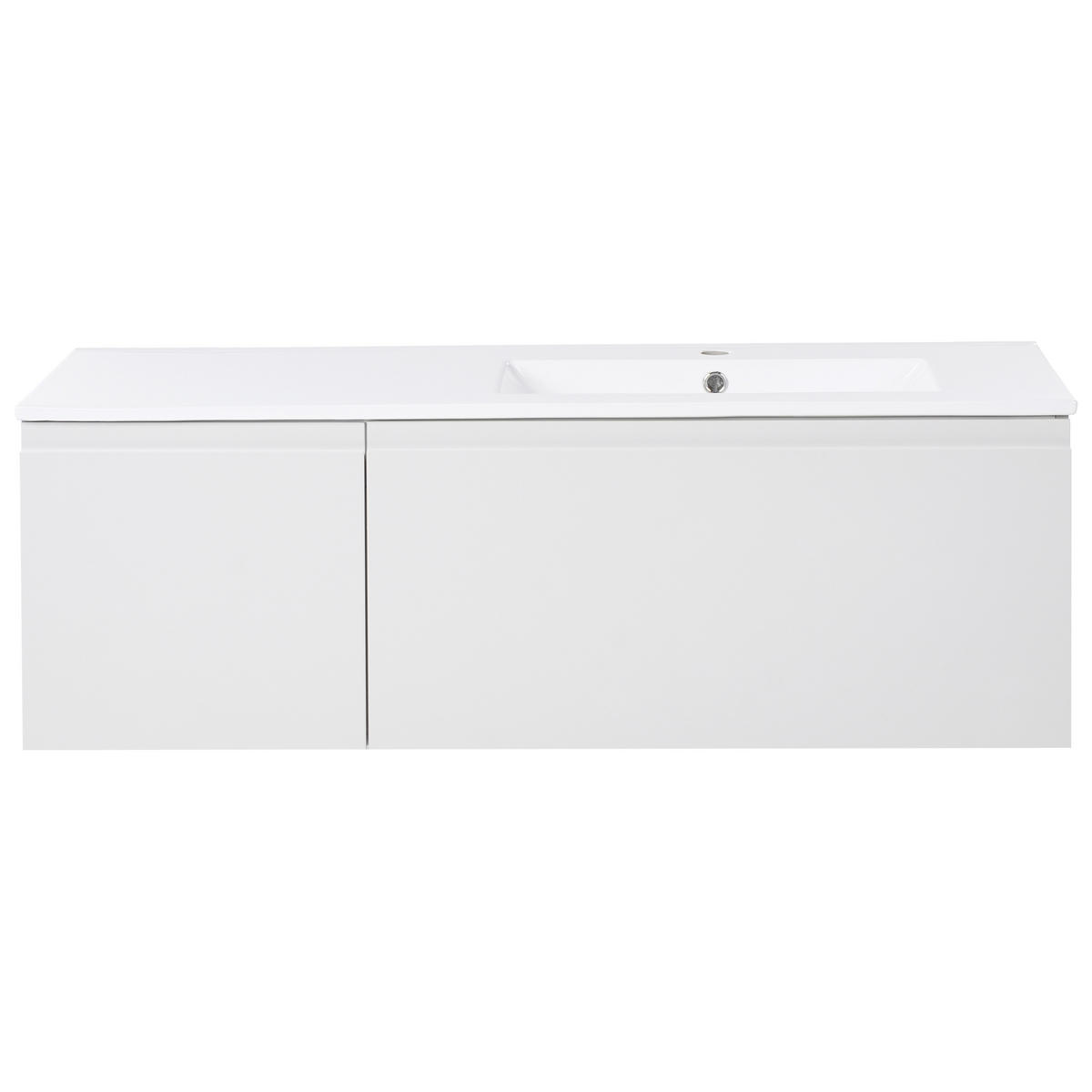DULAP SUB LAVOAR montat pe perete cu lavoar gri deschis Coroico - gri deschis, compozit lemnos (120/38/135cm) - Beliani