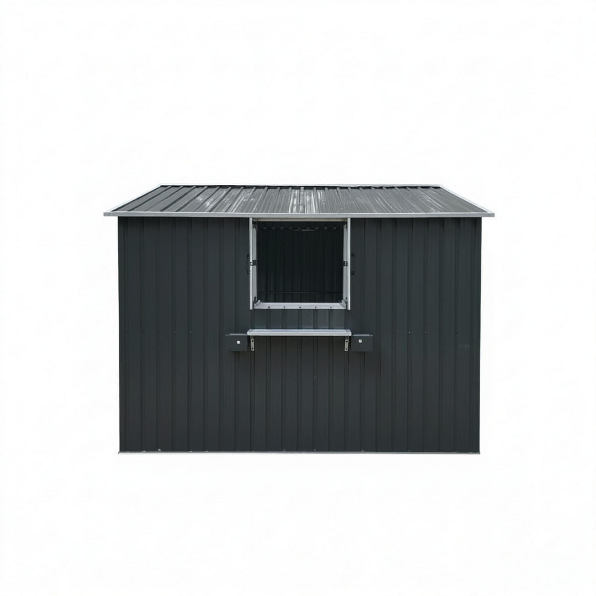 GERÄTEHAUS 295/243.6/199.9 cm Anthrazitgrau (7,19 m²) - Anthrazit, Metall (255.4/199.9/313.1cm) - Oxeza